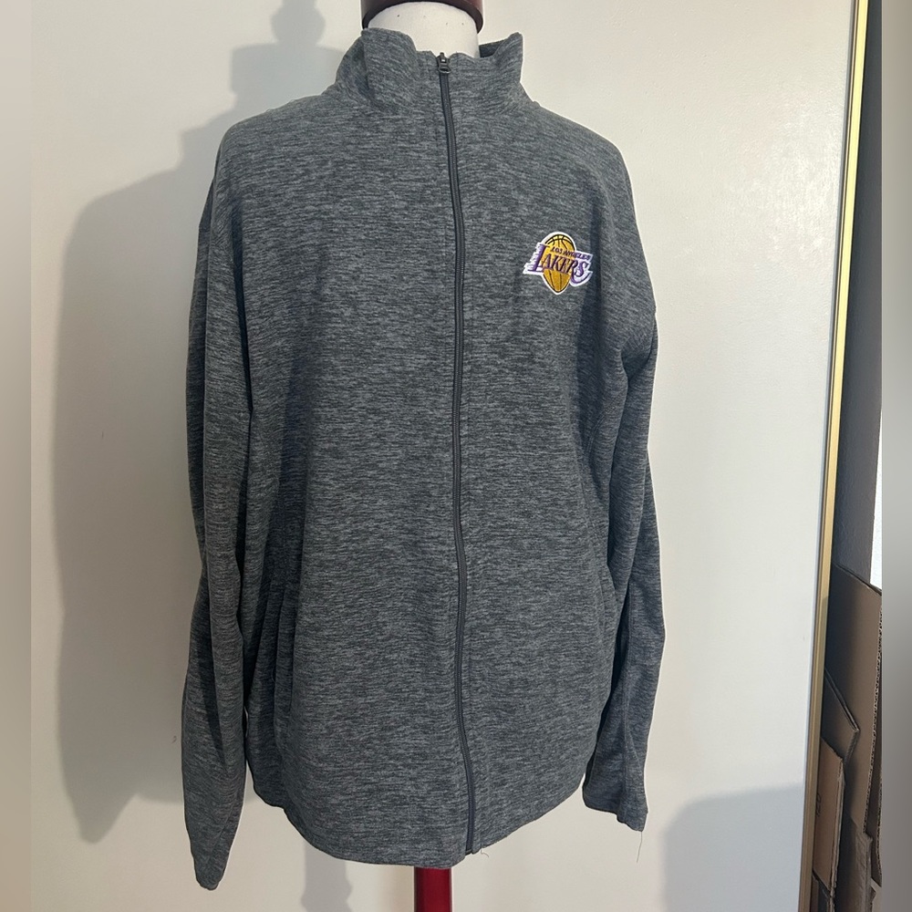 NWOT Lakers gray zip up hoodie Adult XL